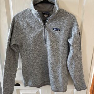 Patagonia women's Zip-Up Sweater in Heather Gray